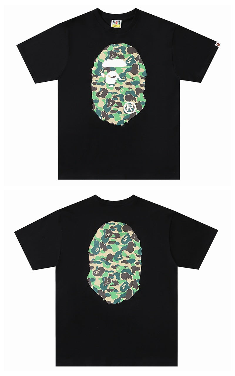 BAPE Ape Head Graphic Tee Loose Unisex Streetwear T-Shirt