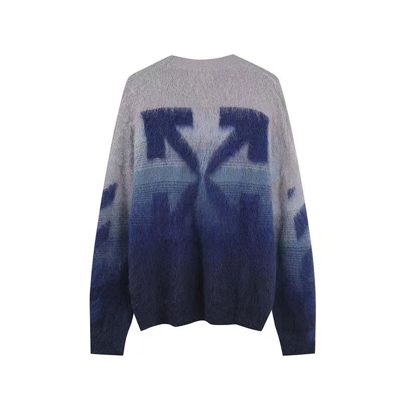 Off-White Diag Ombre Brushed Knit Crewneck Arrows Jumper