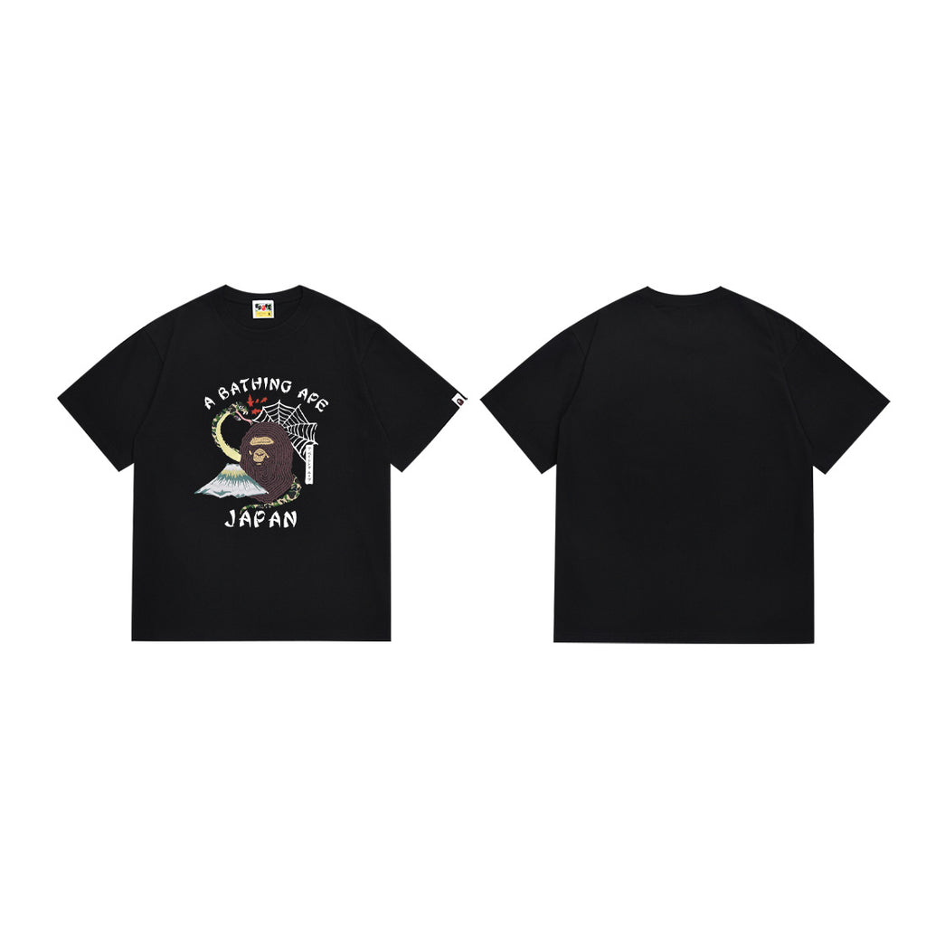 BAPE Ape Head Shark Print Loose Casual Unisex T-Shirt