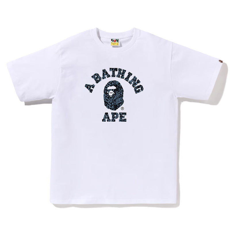 BAPE Ape Head Cartoon Print Loose Unisex Short Sleeve T-Shirt