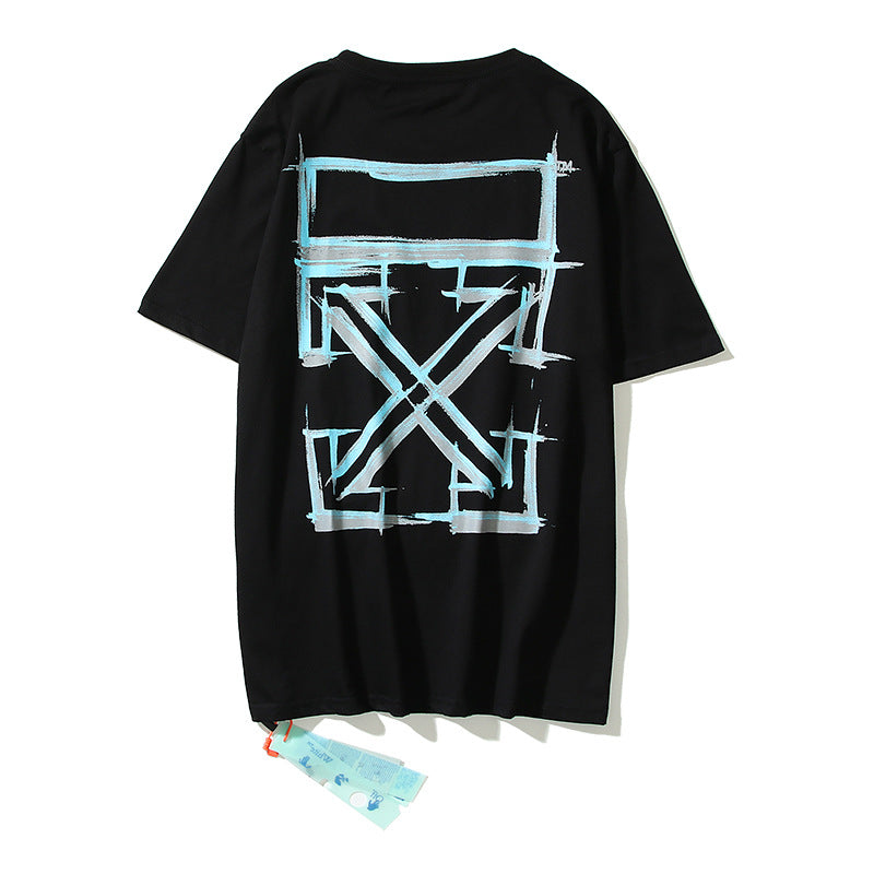 Off White Arrow Graphic Print Short Sleeve Tee Streetwear Unisex