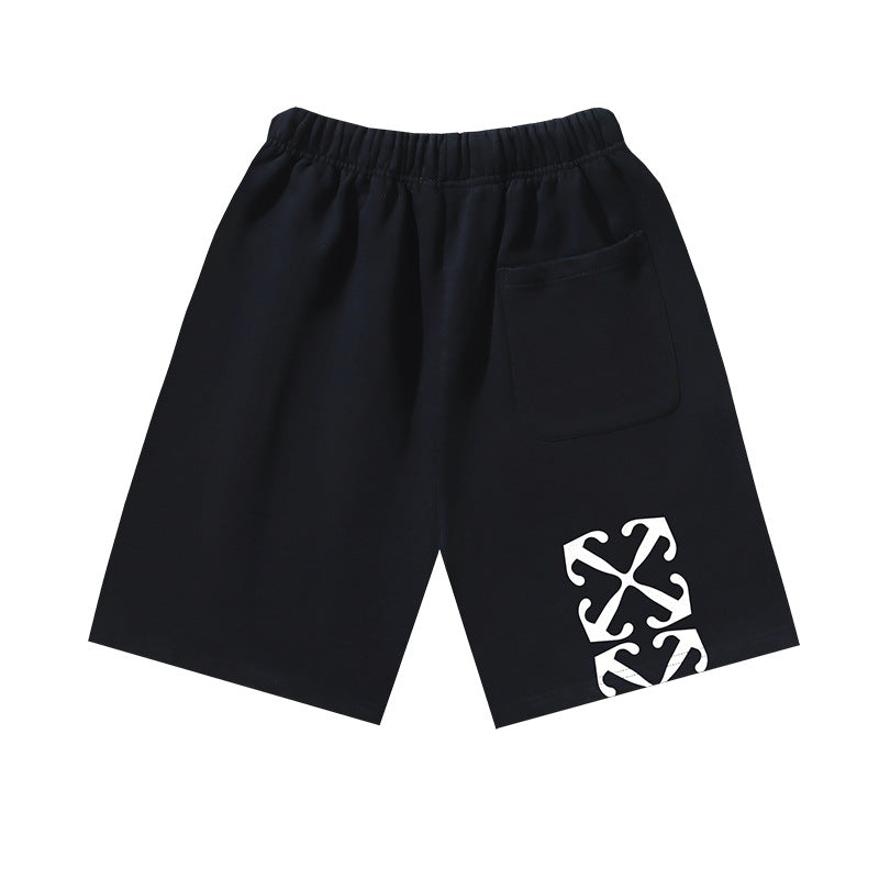 Off White Virgin Mary Graphic Relax Fit Casual Shorts Unisex