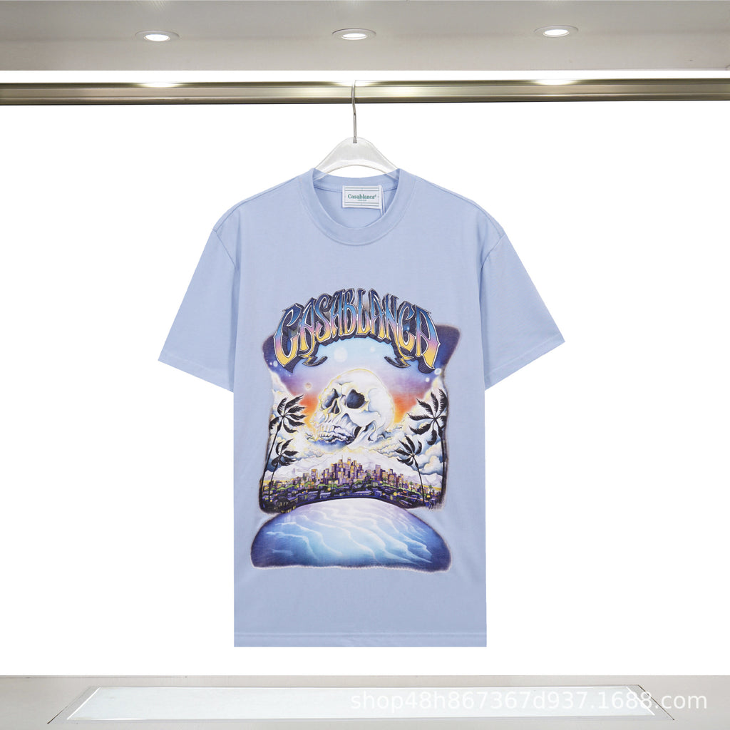 Casablanca Art Print Loose Unisex Short Sleeve Graphic T-Shirt