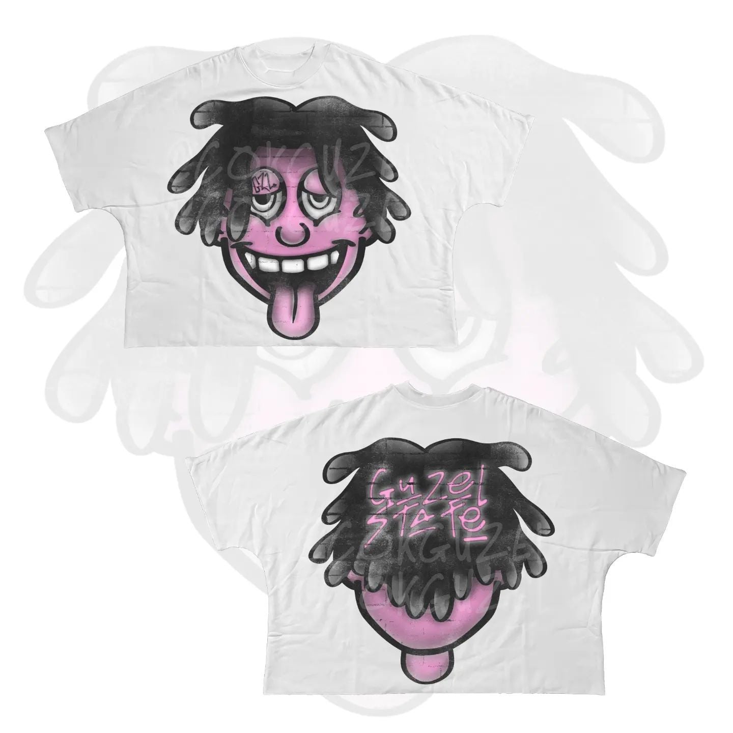 Y2K Hip-Hop-Cartoon-Charakter-Grafik Unisex Oversized Streetwear Baumwoll-T-Shirt