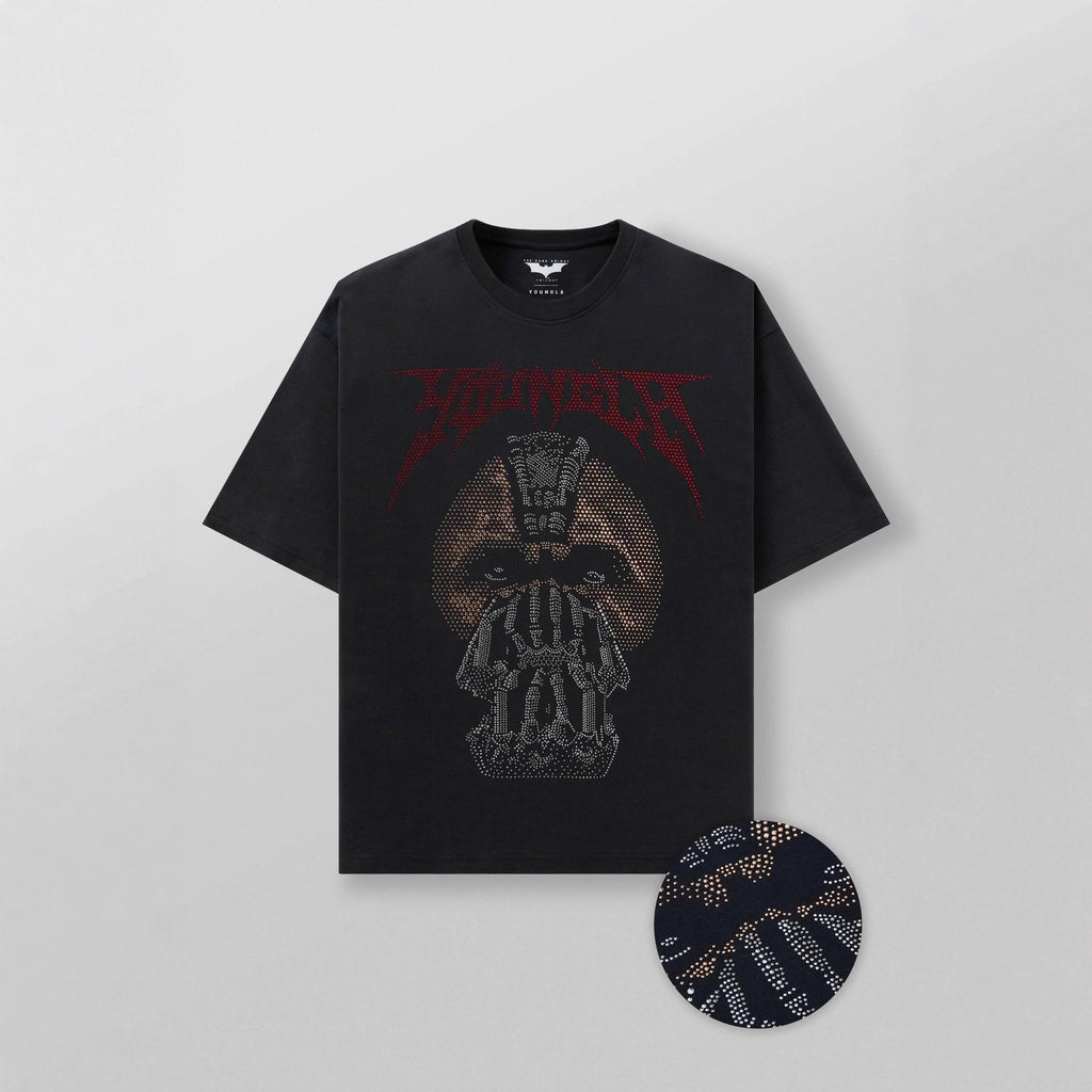 YOUNGLA 4257 Batman Rhinestone Tees