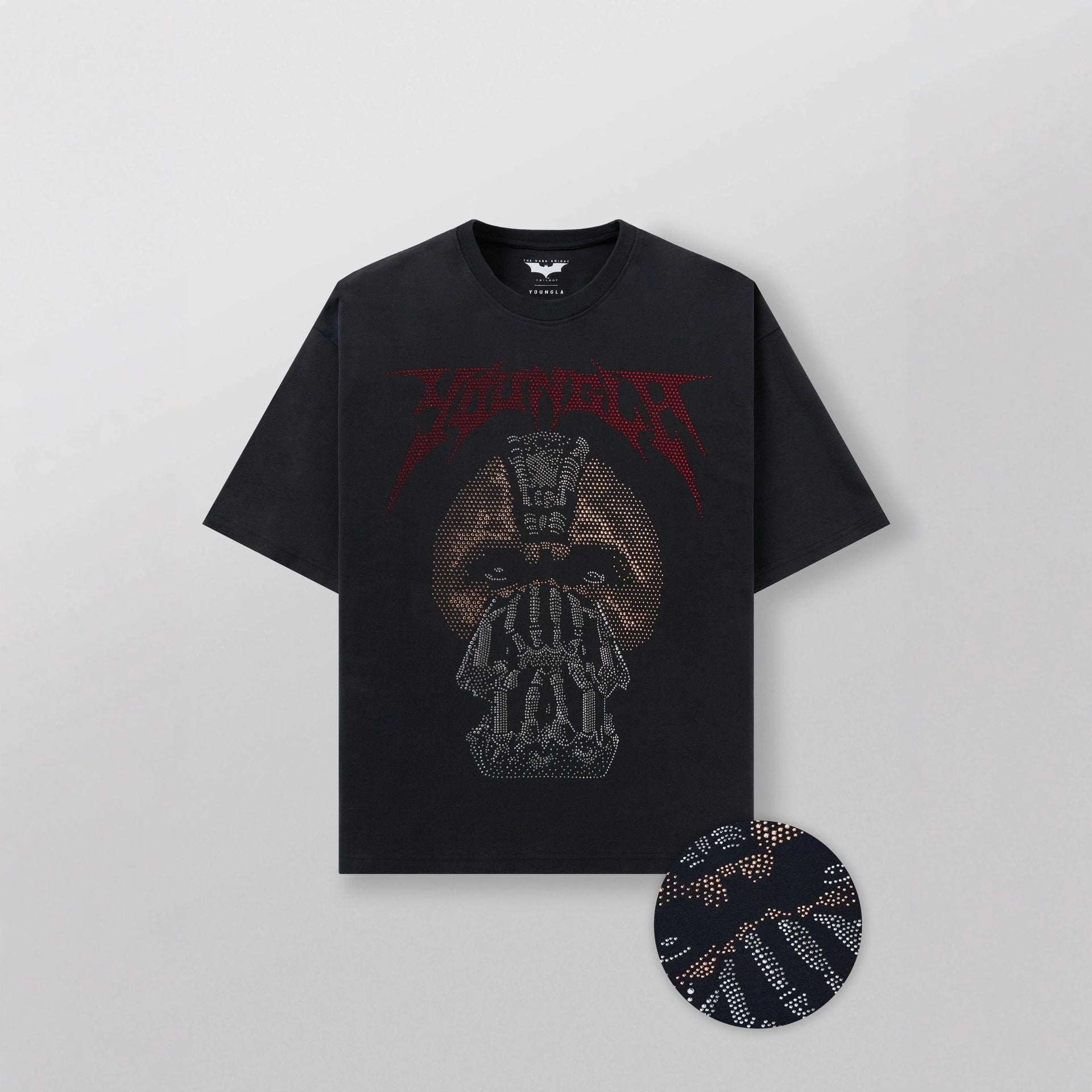 YOUNGLA 4257 Batman Rhinestone Tees