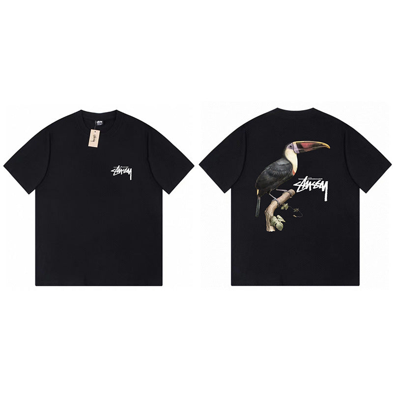 Stussy Graphic Print Collection Loose Casual Short Sleeve T-Shirt