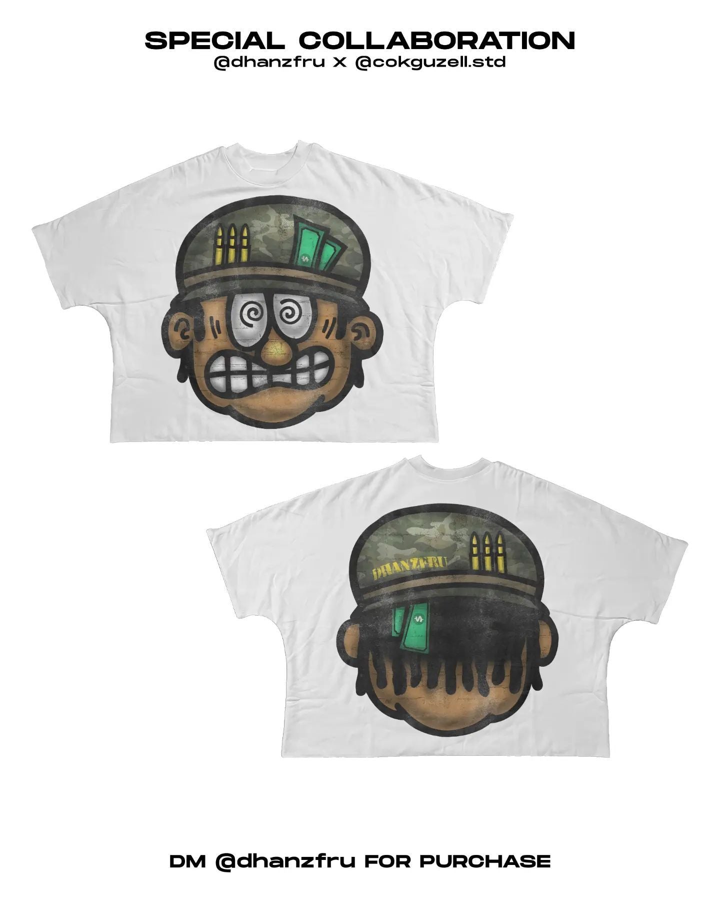 Y2K Hip-Hop-Cartoon-Charakter-Grafik Unisex Oversized Streetwear Baumwoll-T-Shirt