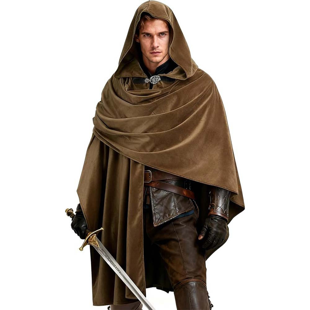 Halloween Medieval Hooded Shawl Cloak Dark Ranger Cosplay Cape