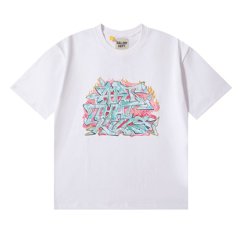 Gallery Dept Classic Logo Slogan Crew Neck Short Sleeve T‑Shirt Unisex
