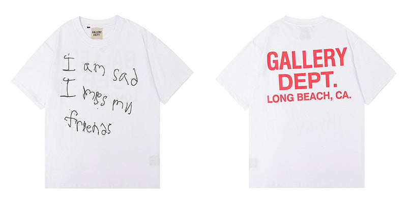 Gallery Dept Classic Logo Slogan Crew Neck Short Sleeve T‑Shirt Unisex