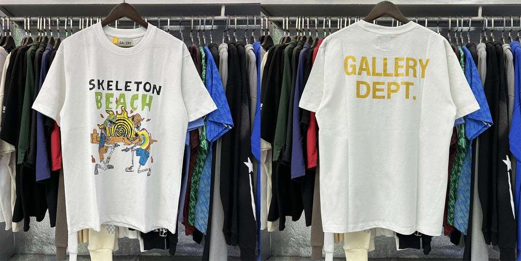 Gallery Dept Tie Dye Washed Graffiti Print Crew Neck T‑Shirt Unisex