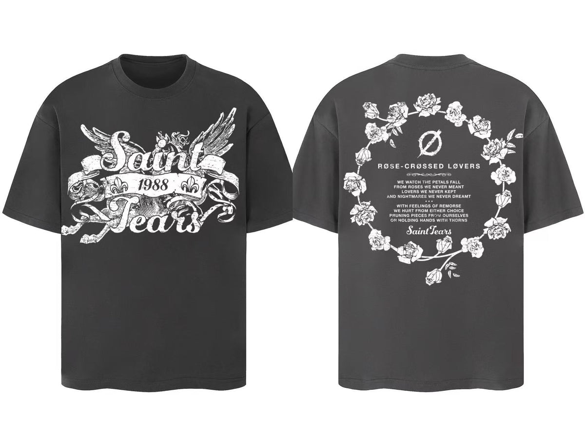 Saint Michael Vintage Multi‑Graphic Oversized Tee Streetwear Unisex