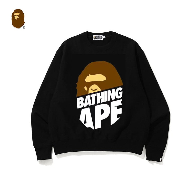 Bape Camo Ape Head Graphic Oversized Crewneck Streetwear Unisex
