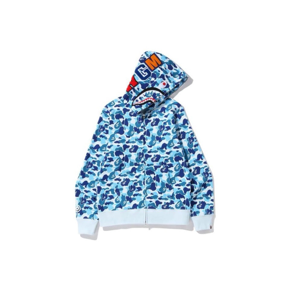 BAPE Shark Ape Head Camo Embroidered Zip Up Hoodie