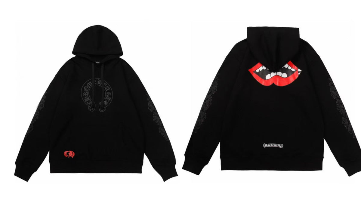 Chrome Hearts Gothic Graphic Print Pullover Hoodie Streetwear Unisex