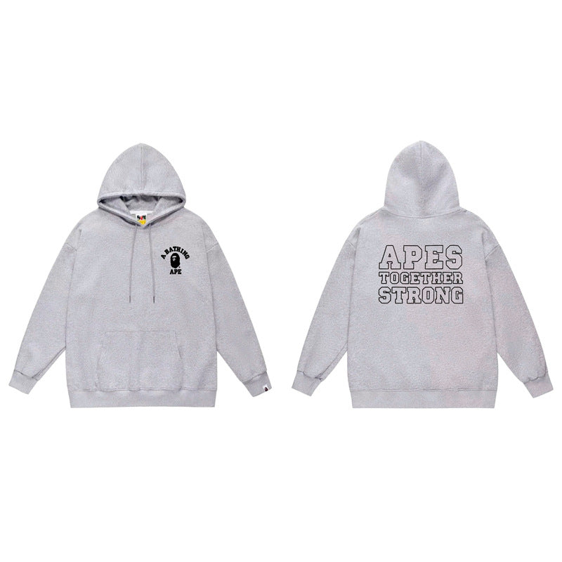 BAPE Ape Head Graphic Hoodie Camo Print Loose Cotton Pullover