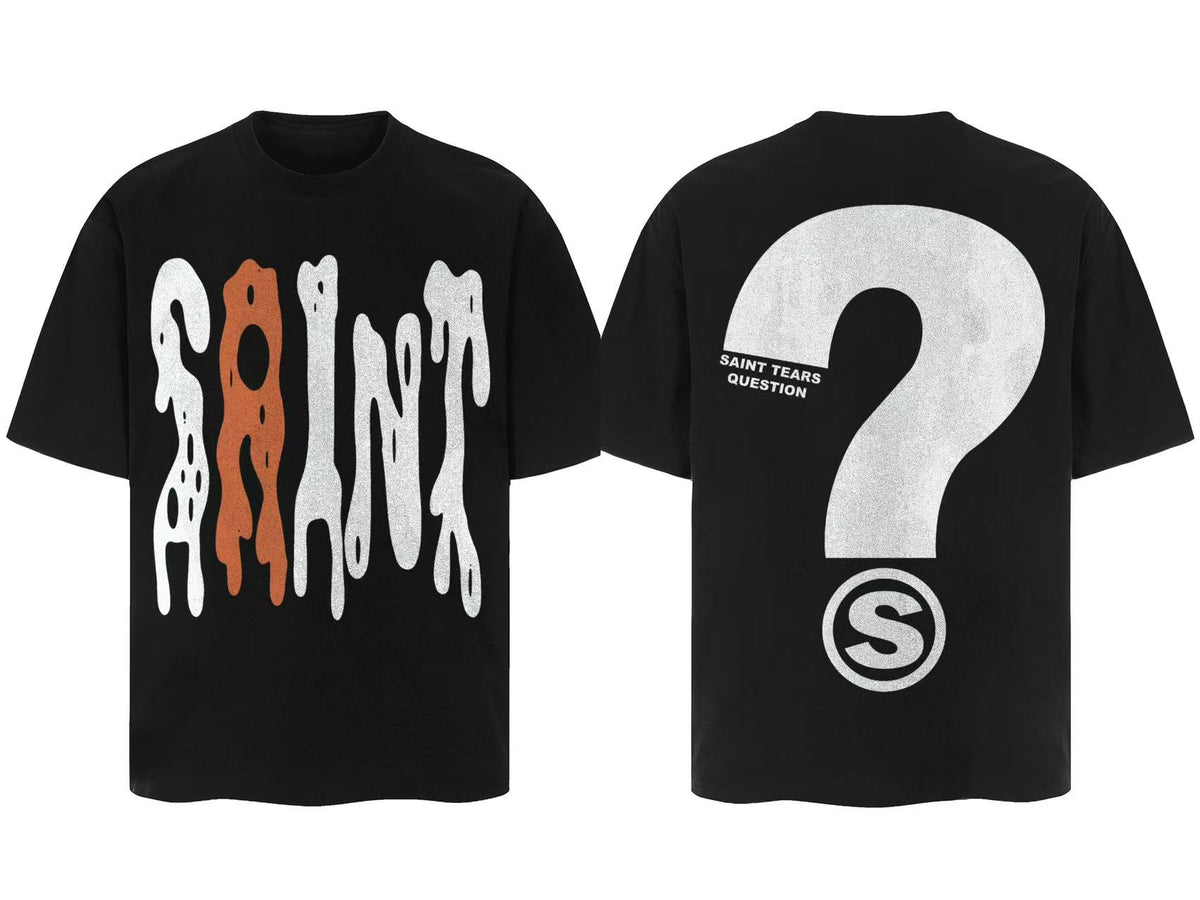 Saint Michael Vintage Multi‑Graphic Oversized Tee Streetwear Unisex