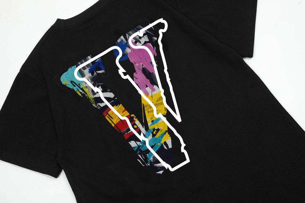 Vlone Big V Letter Graphic Short Sleeve Tee Streetwear Unisex
