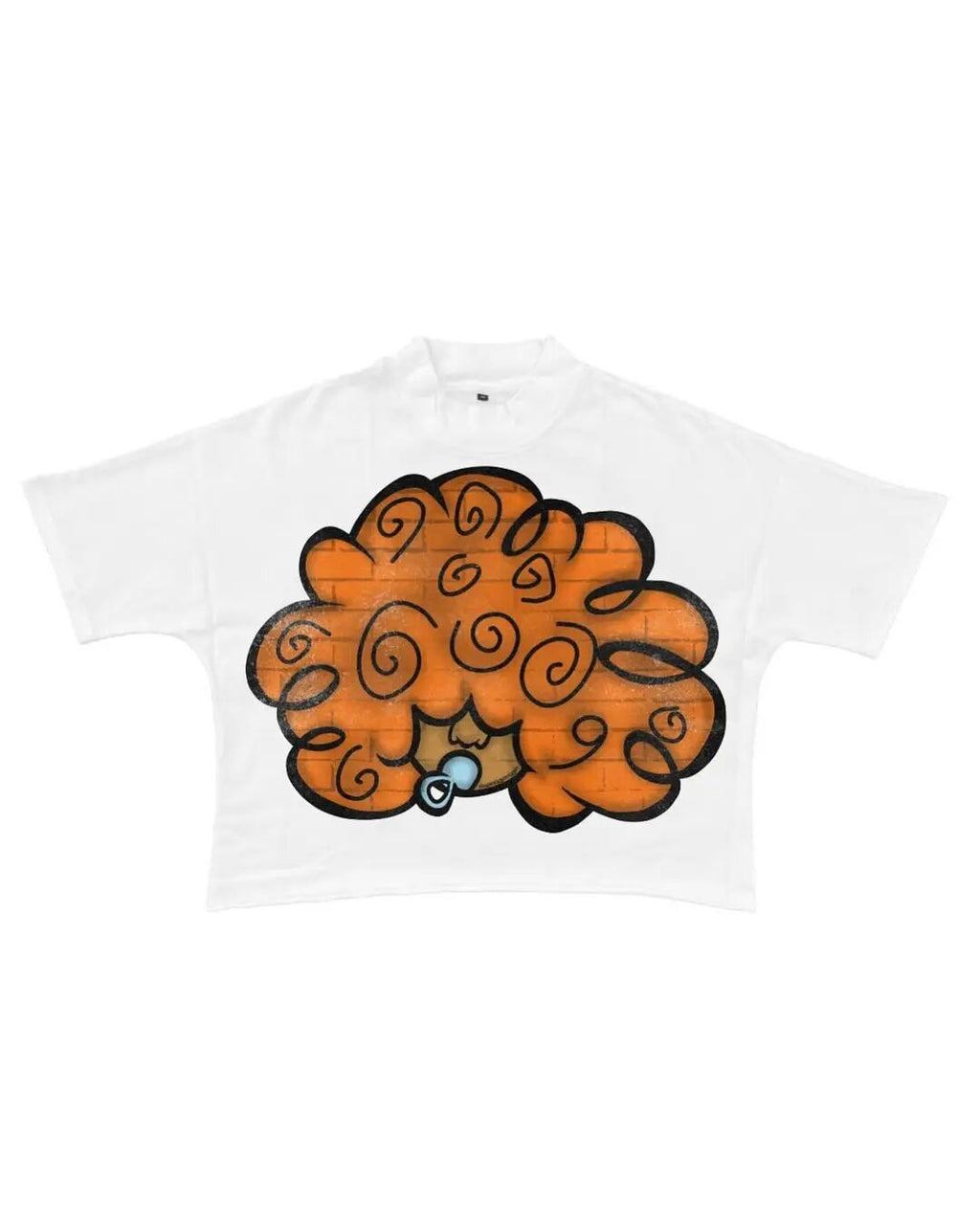 Madhand Style Y2K Black Cartoon Graphic Unisex Oversized Streetwear Cotton Tee