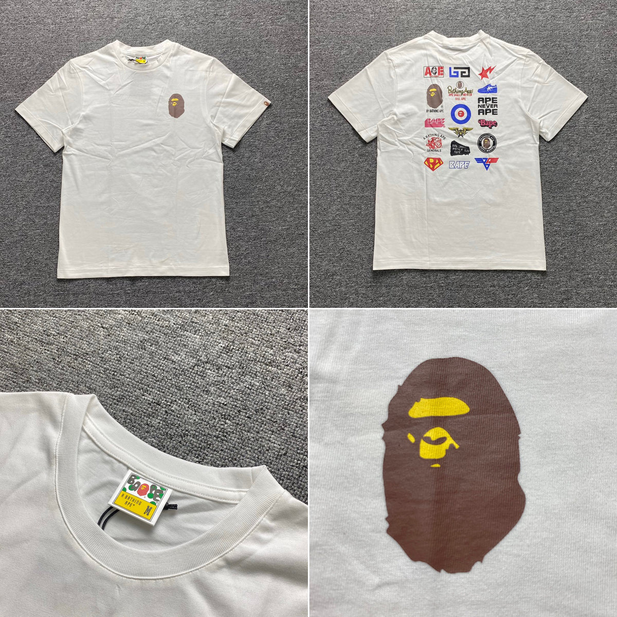 Bape Ape Head Camo Graphic Oversized Short Sleeve Tee Multi‑Style