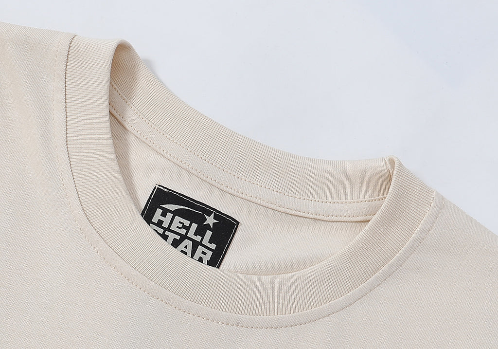 Hellstar Series Vintage Graphic Print Loose Unisex Streetwear T-Shirt