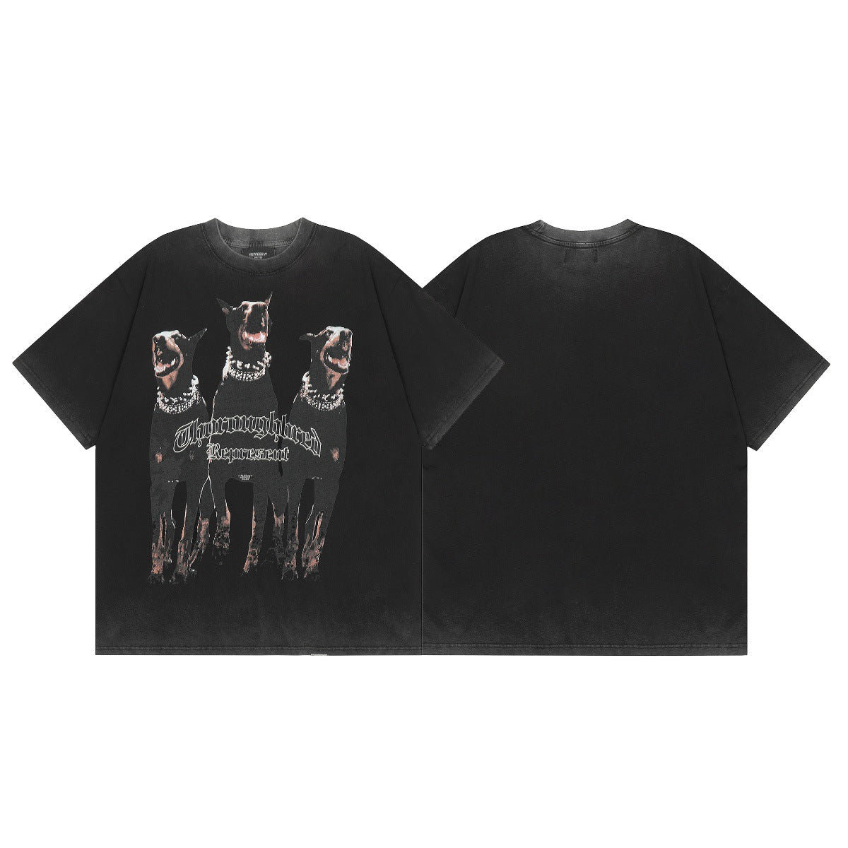 Represent Shark Washed Graphic Oversized Tee Streetwear Unisex