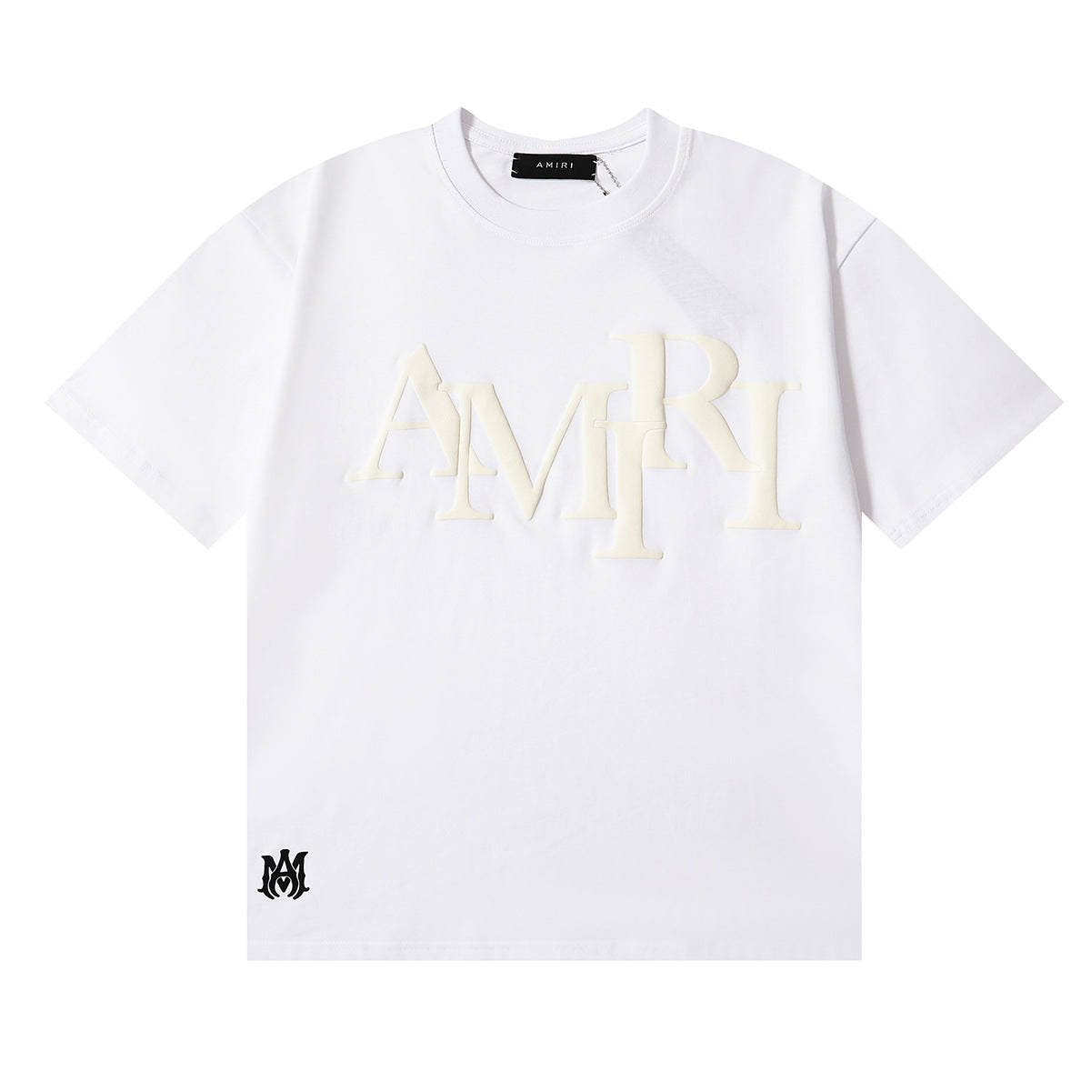 Amiri Rose Skull Letter Graphic Short Sleeve Tee Streetwear Unisex