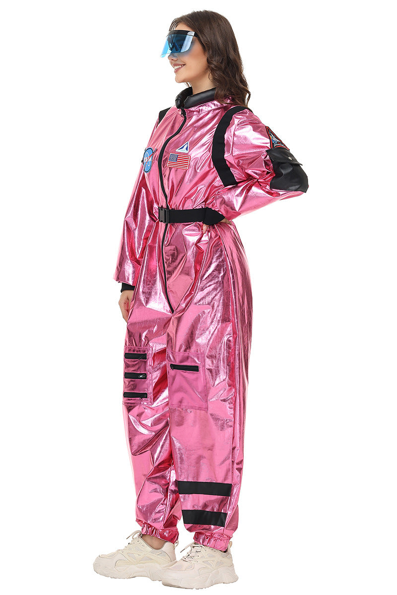 Halloween Women Astronaut Space Suit Cosplay Pilot Jumpsuit Party Sets