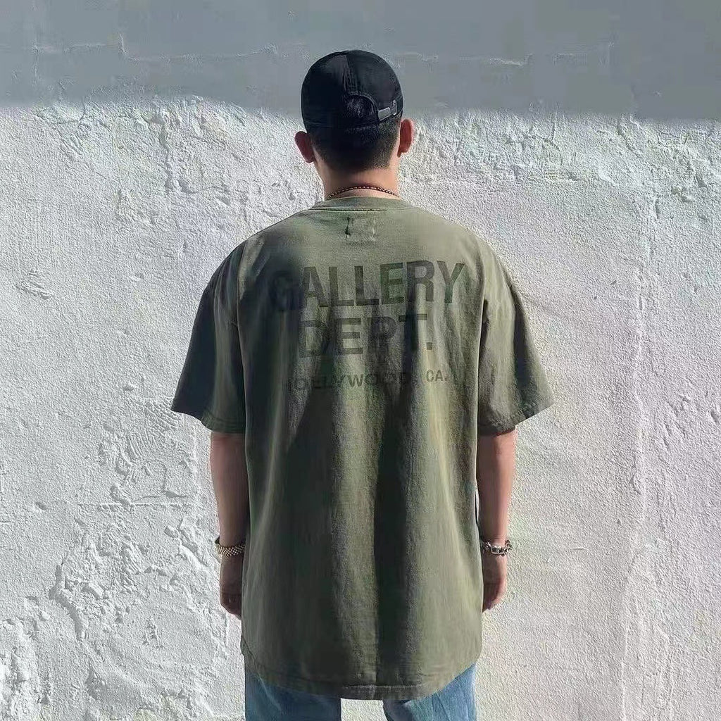 Gallery Dept Vintage Washed Graphic Short Sleeve Tee Streetwear Unisex