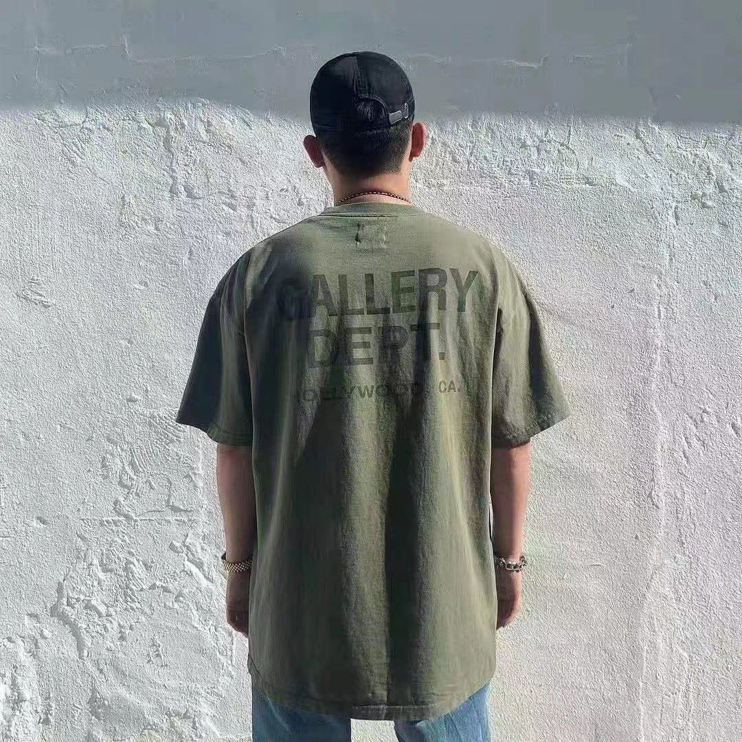 Gallery Dept Vintage Washed Graphic Short Sleeve Tee Streetwear Unisex