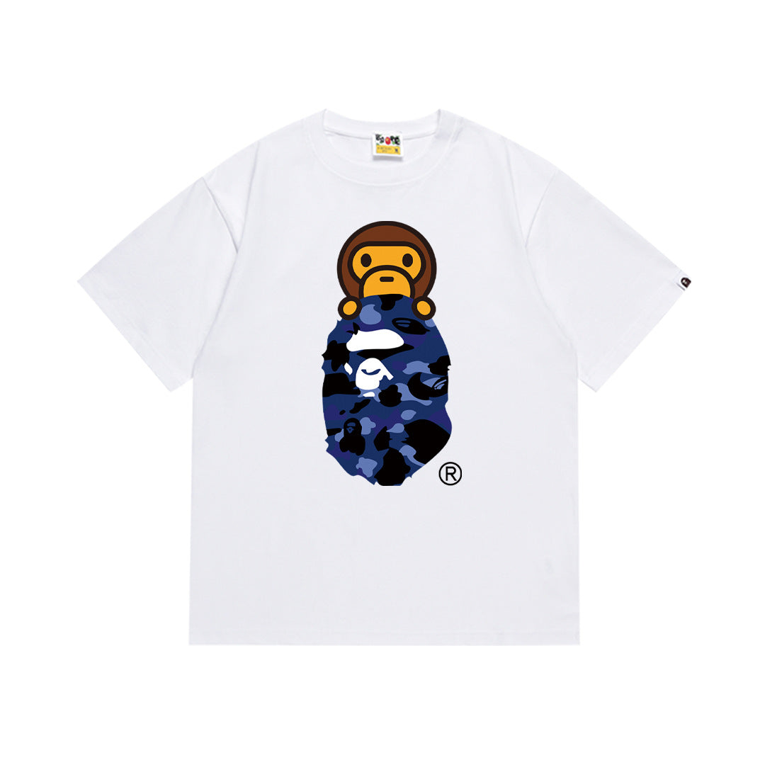 BAPE Ape Head Graphic Print Short Sleeve Tee Streetwear Unisex