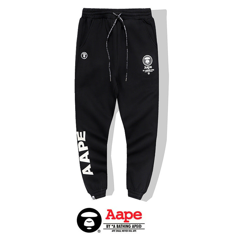 BAPE Aape Ape Big Logo Print Cuffed Jogger Sweatpants Unisex