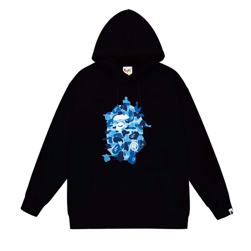 BAPE Ape Head Graphic Hoodie Camo Print Loose Cotton Pullover