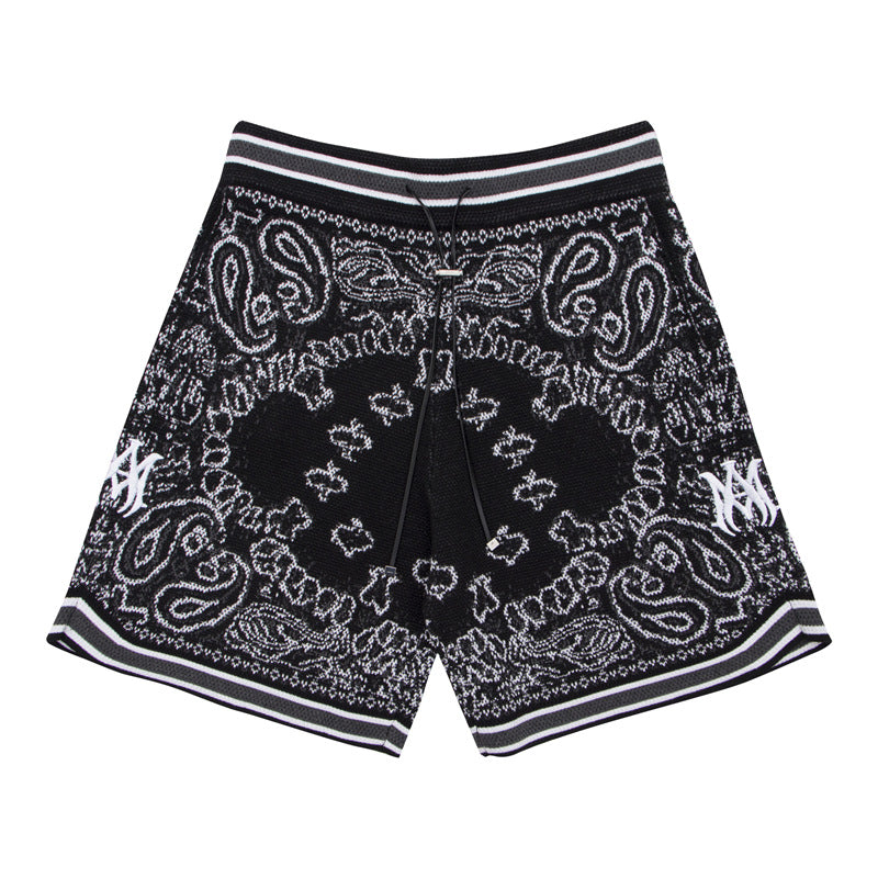 Amiri Paisley Jacquard Knit Casual Shorts