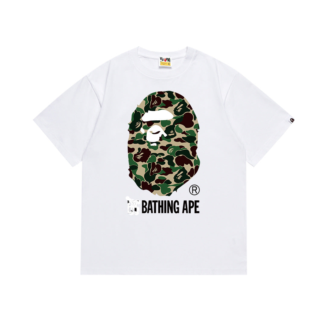 BAPE Camo Ape Head Graphic Print Short Sleeve Tee Streetwear Unisex