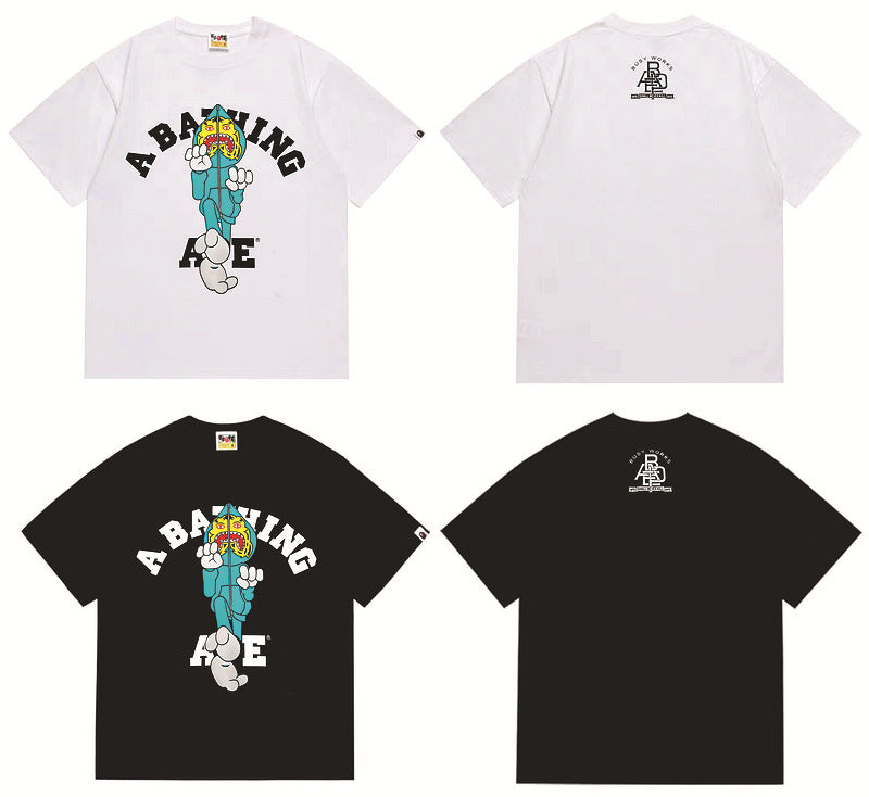 Bape Sakura Floral Graphic Oversized Tee Streetwear Unisex