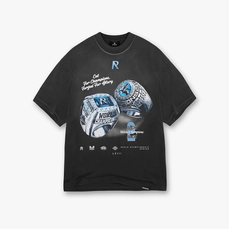 Represent Vintage Washed Graphic Short Sleeve Tee Streetwear Unisex