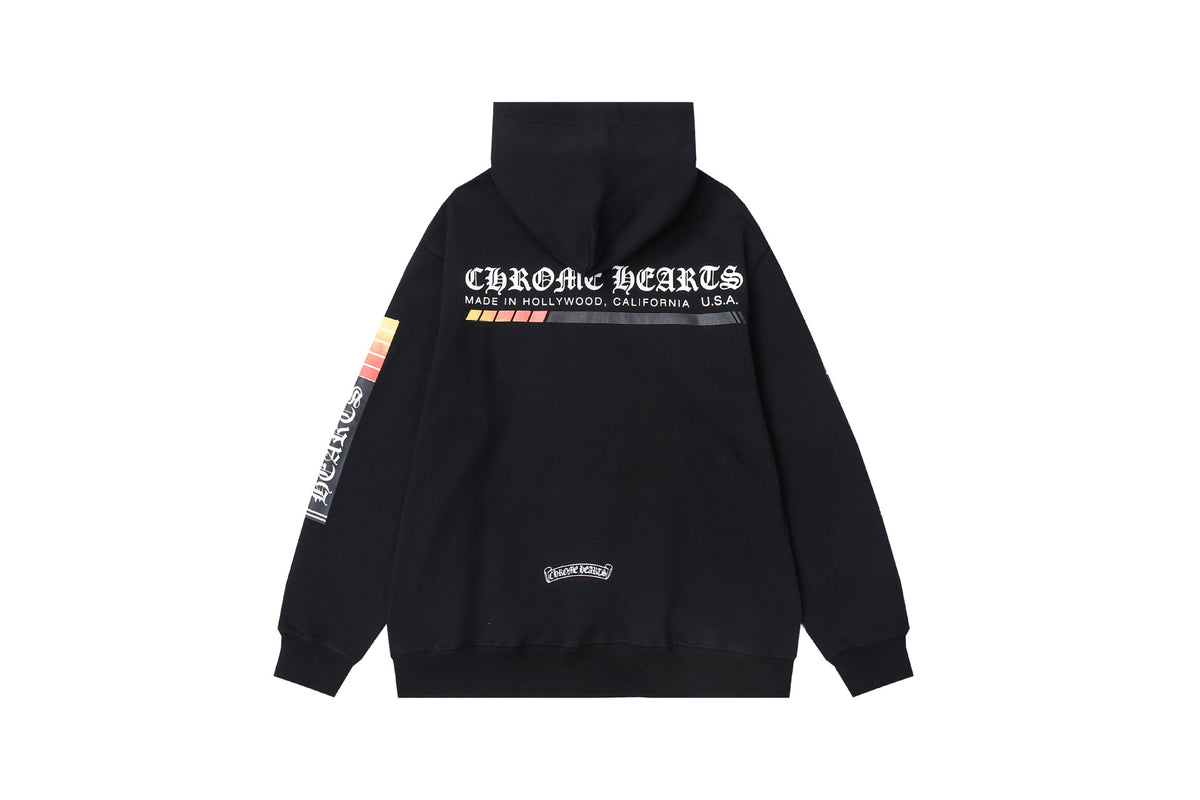 Chrome Hearts Multi‑Cross Sanskrit Graphic Oversized Hoodie Streetwear