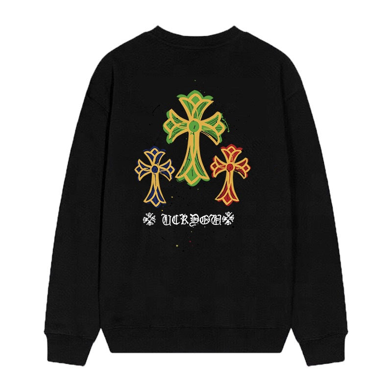 Chrome Hearts Cross Horseshoe Crewneck Sweatshirt Vintage Street Top
