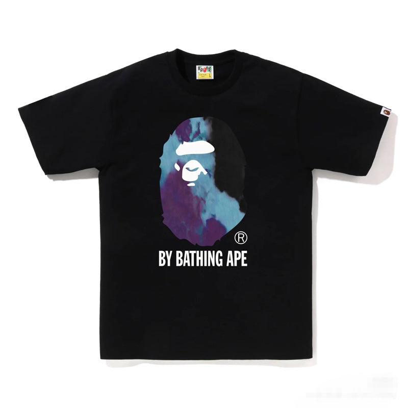 BAPE Ape Head Shark Print Loose Casual Unisex Short Sleeve T-Shirt