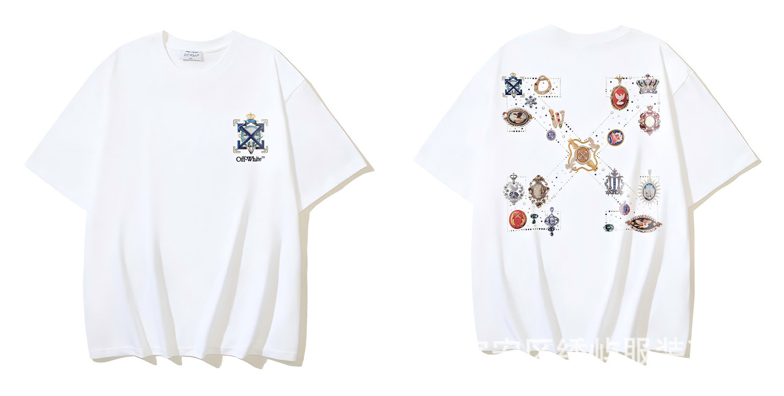 Figure Arrow Graphic Print Streetwear Crew Neck Short Sleeve T Shirt