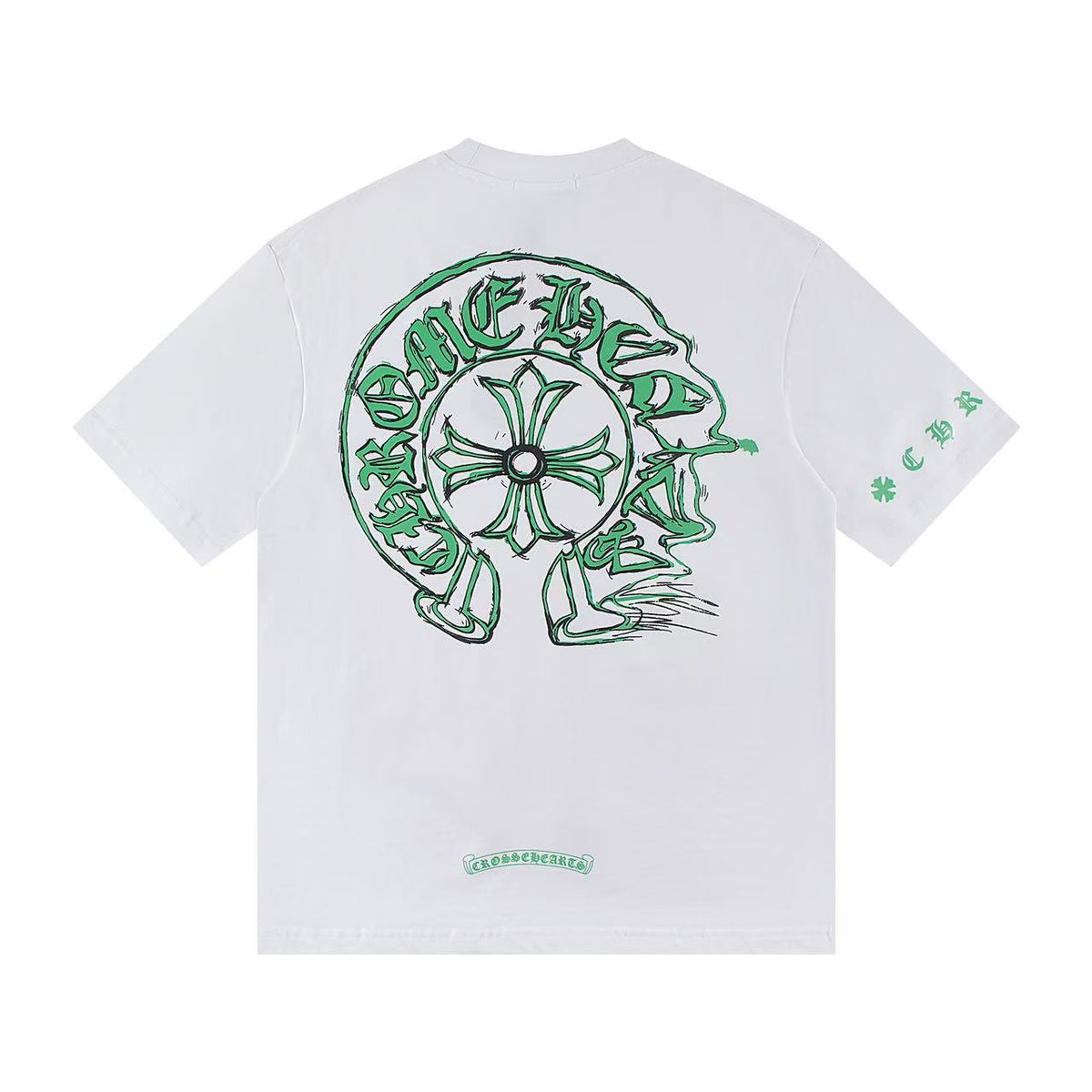 Chrome Hearts Horseshoe Cross Print Short Sleeve Tee Unisex