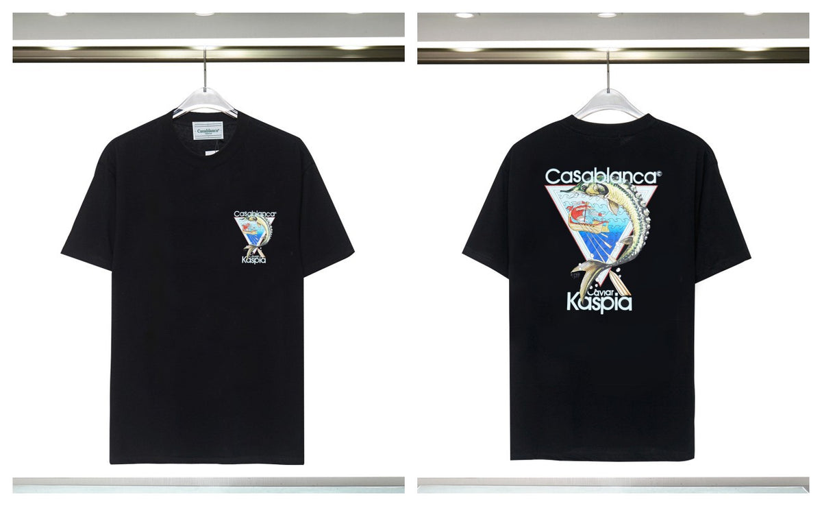 Casablanca Tennis Graphic T-Shirt Loose Oversized Short Sleeve Tee