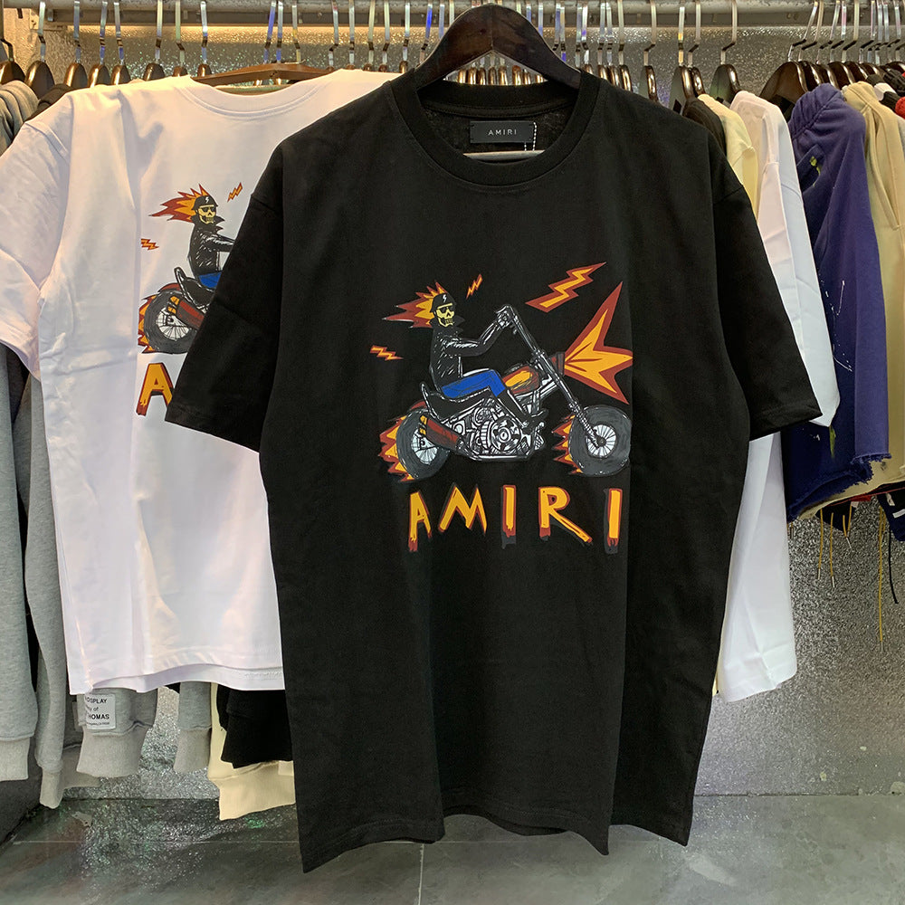 Amiri Peace Dove Graphic Oversized Tee Streetwear Unisex