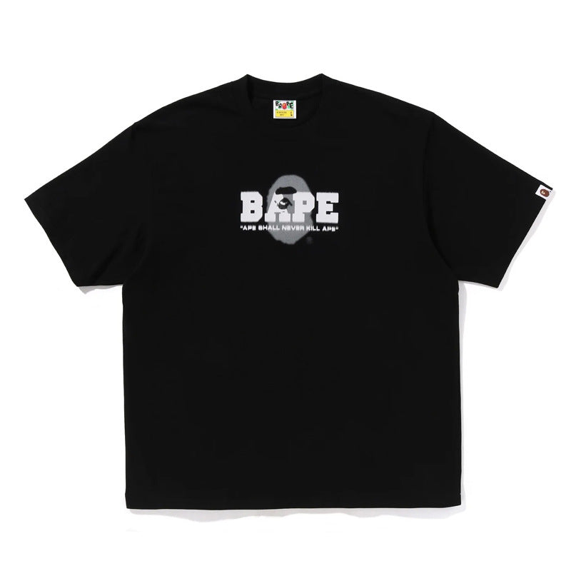 BAPE Ape Head Shark Print Loose Casual Unisex Short Sleeve T-Shirt
