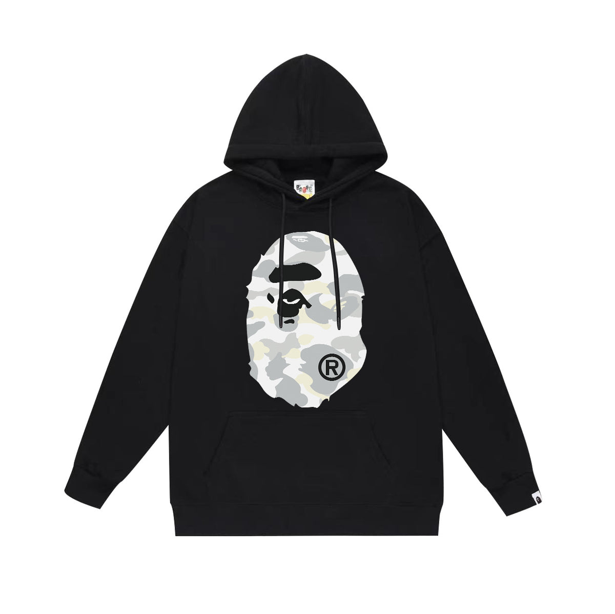 Bape Camo Ape Head Graphic Vintage Washed Oversized Hoodie Streetwear