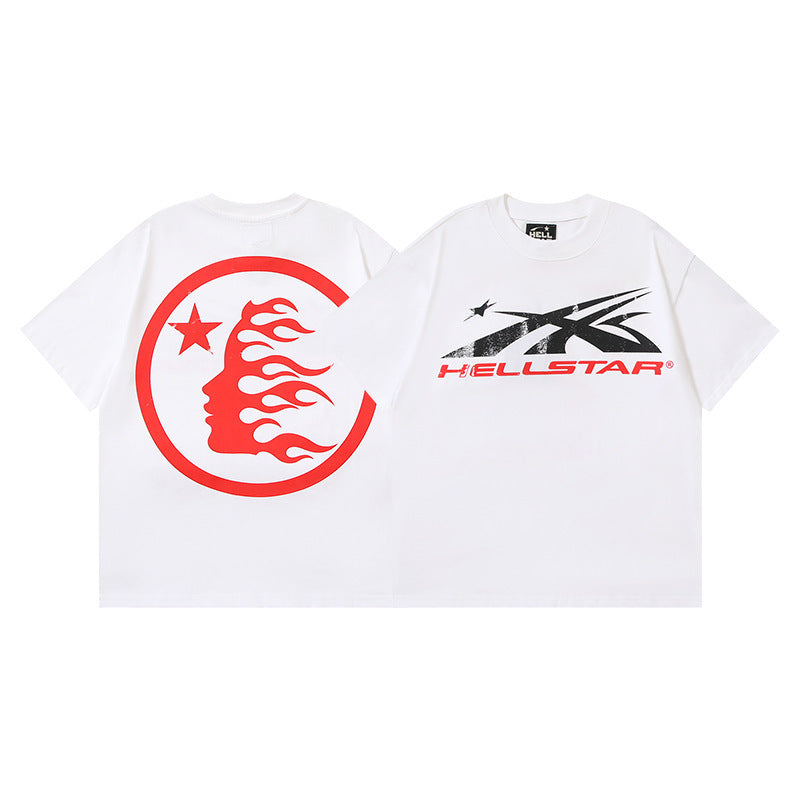 Hellstar Multi‑Graphic Print Crew Neck Short Sleeve Tee Unisex