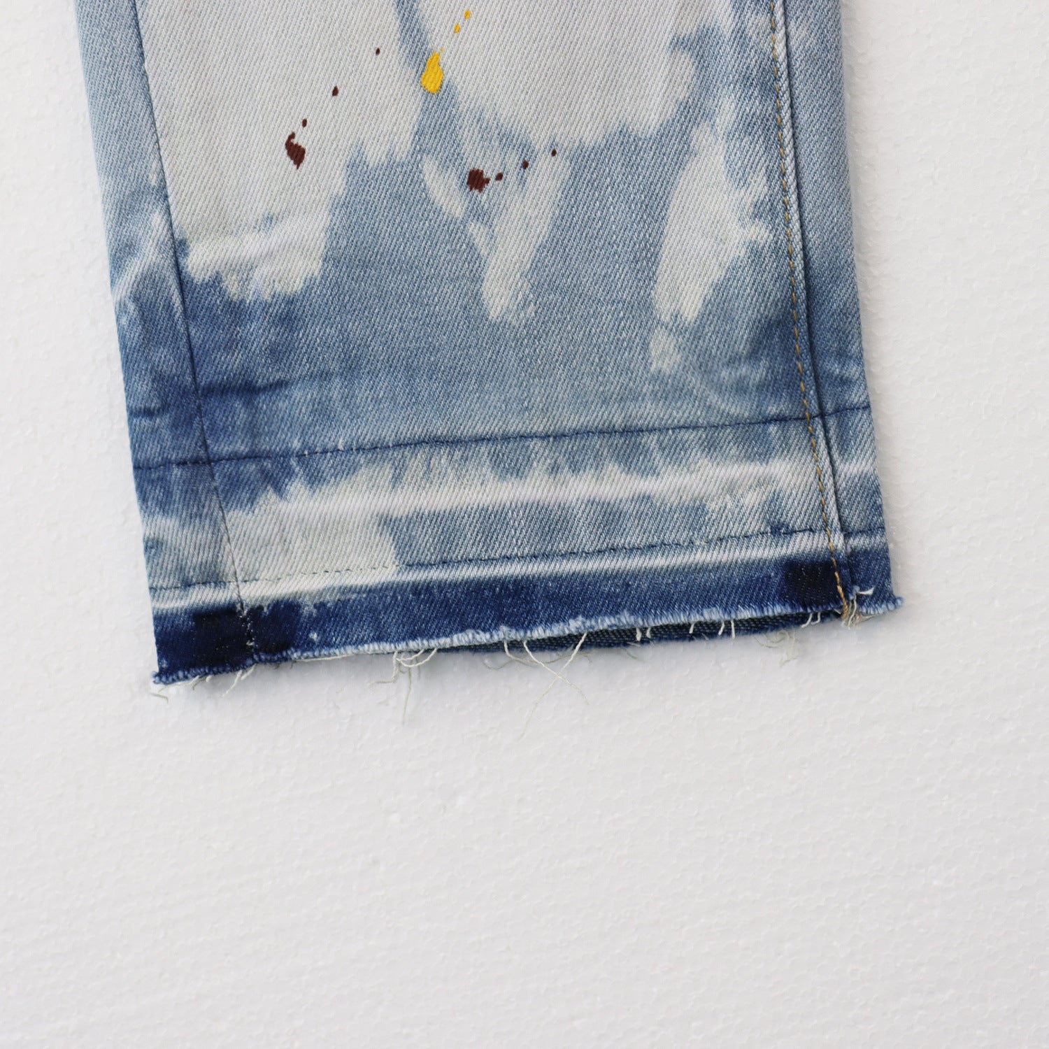 Purple Brand Splash Paint Ripped Skinny Denim Jeans Unisex