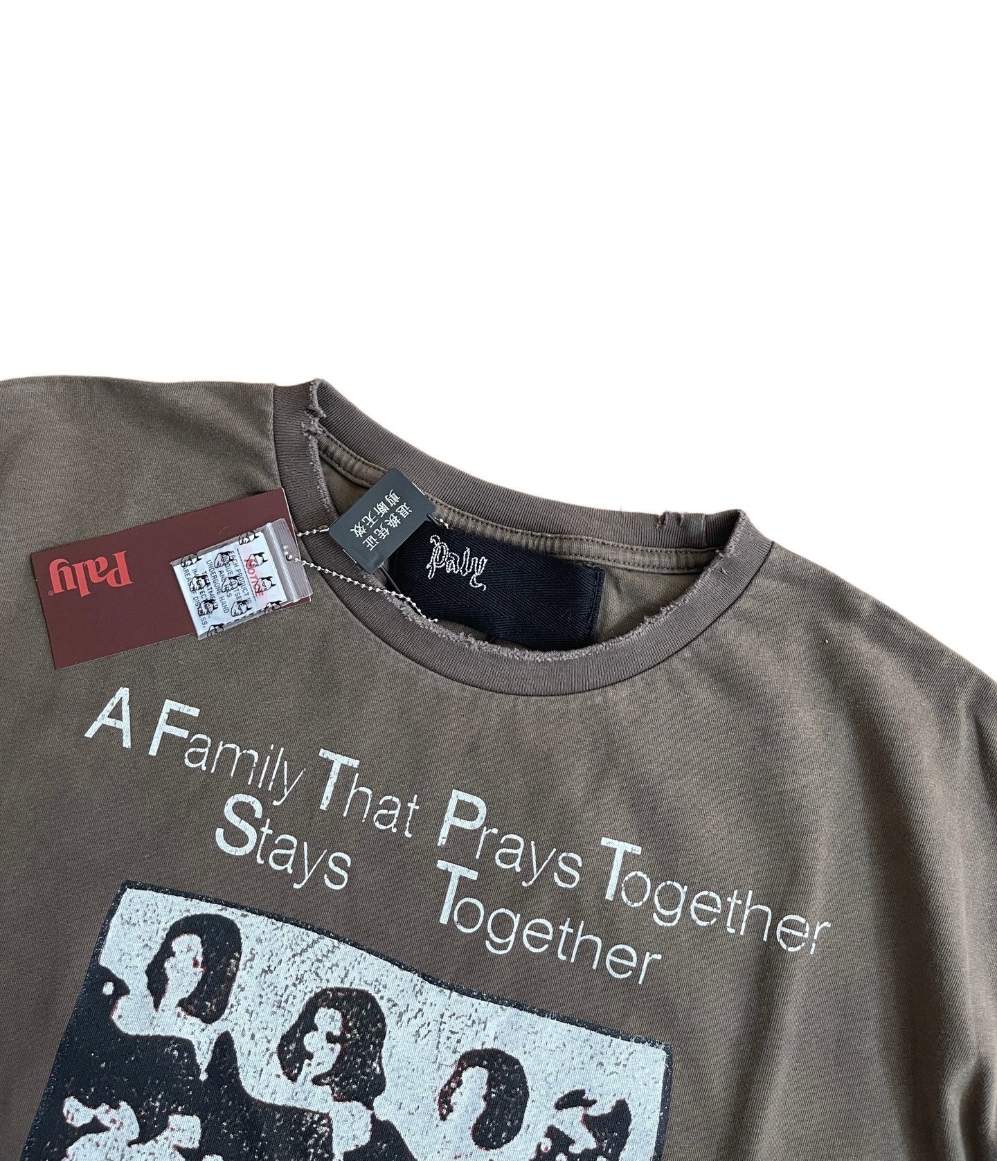 Paly Hollywood Portrait Letter Graphic Crew Neck Unisex T Shirt